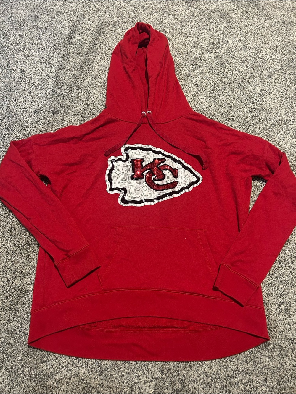 Victoria's Secret Red Chiefs Sweatshirt with White & Black sequin logo